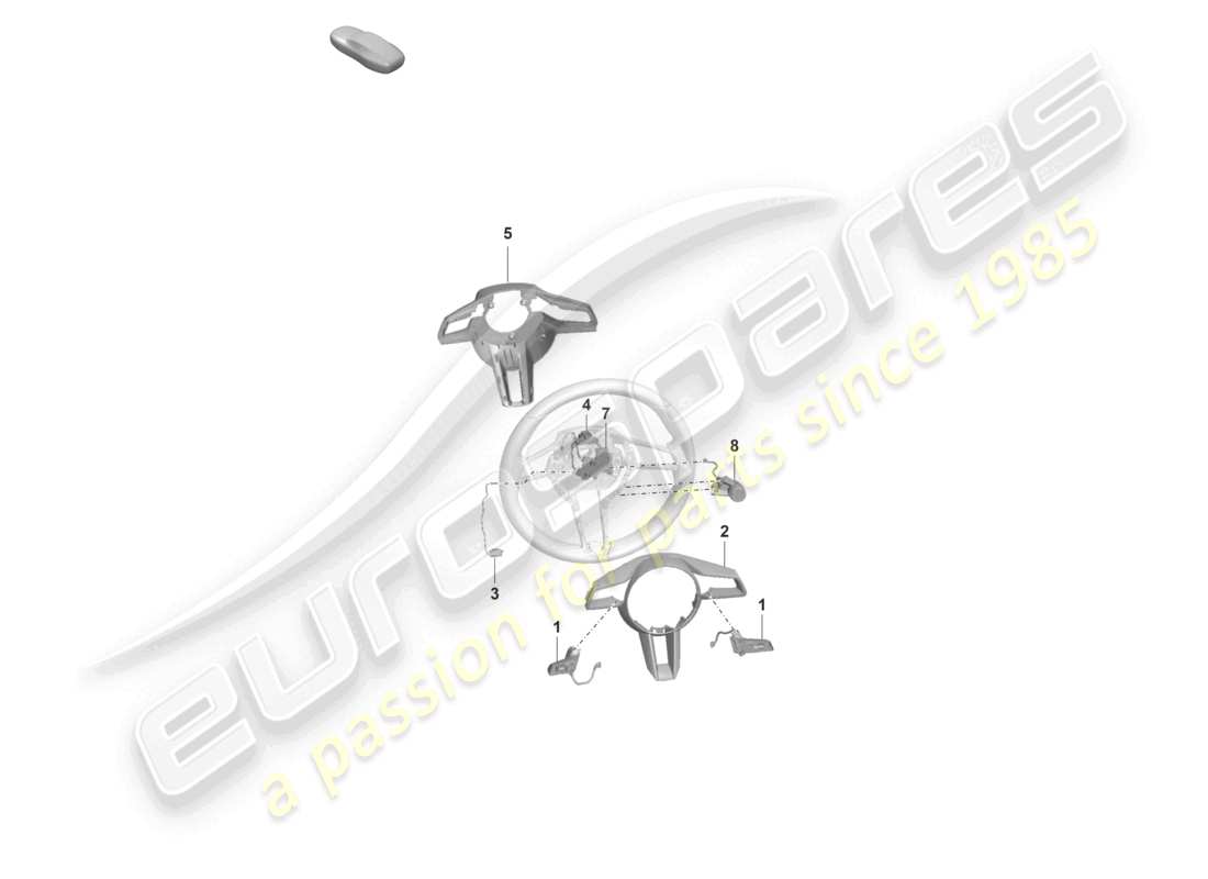 porsche 2022 (taycan 9j1-1) accessori volante diagramma delle parti