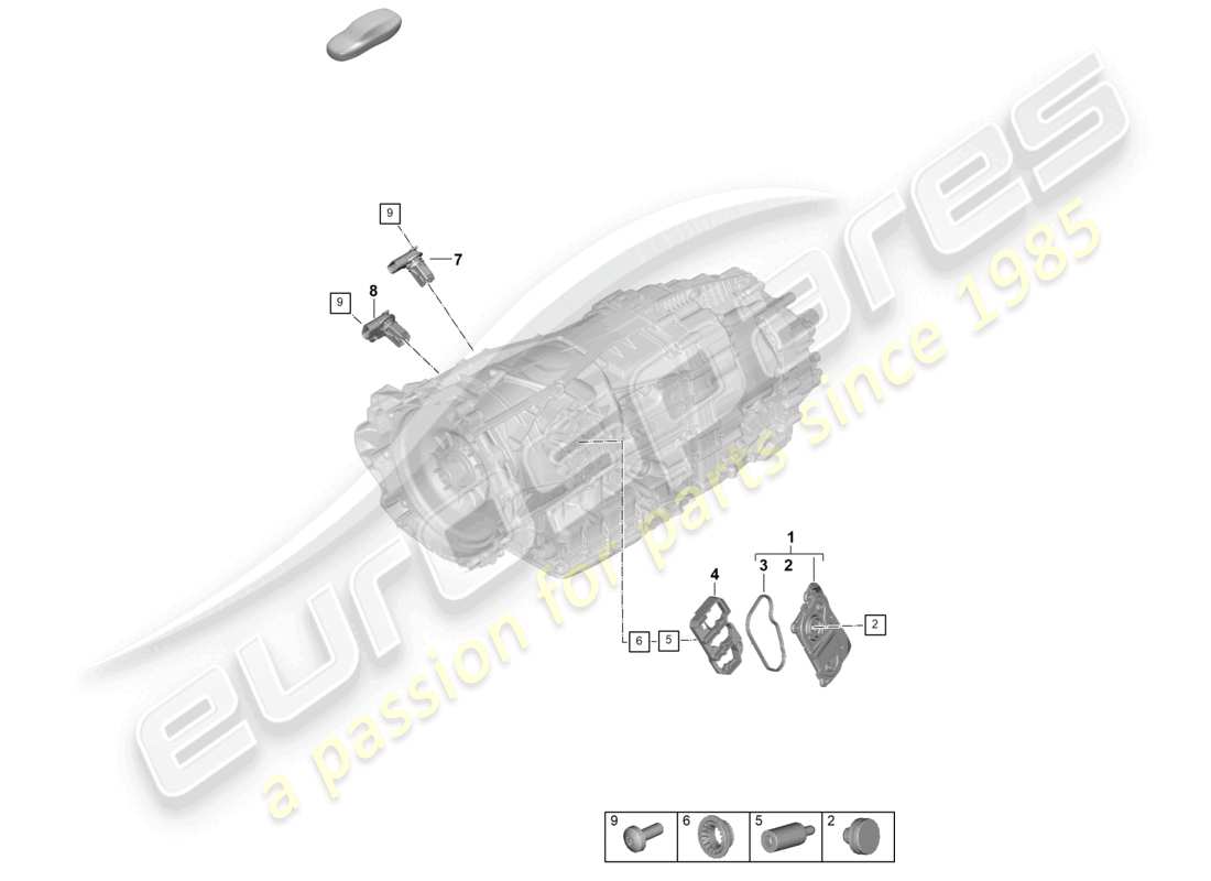 porsche 2025 (panamera 976) 8-speed cambio a doppia frizione - pdk - per veicoli con trazione ibrida accessori schema ricambi