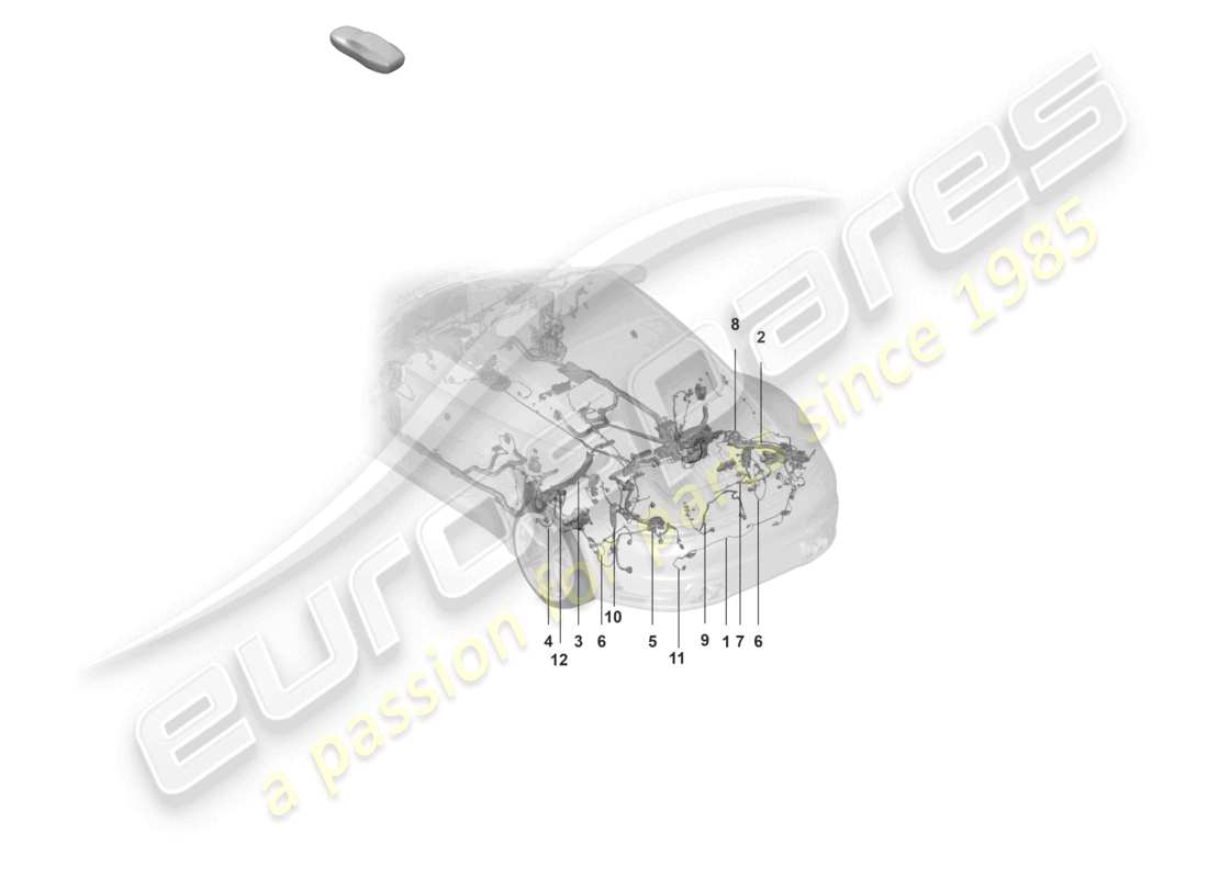 porsche 2024 (992-1) set di cavi sistema frenante antibloccaggio posteriore - abs - display usura pastiglie freno asse posteriore diagramma parti