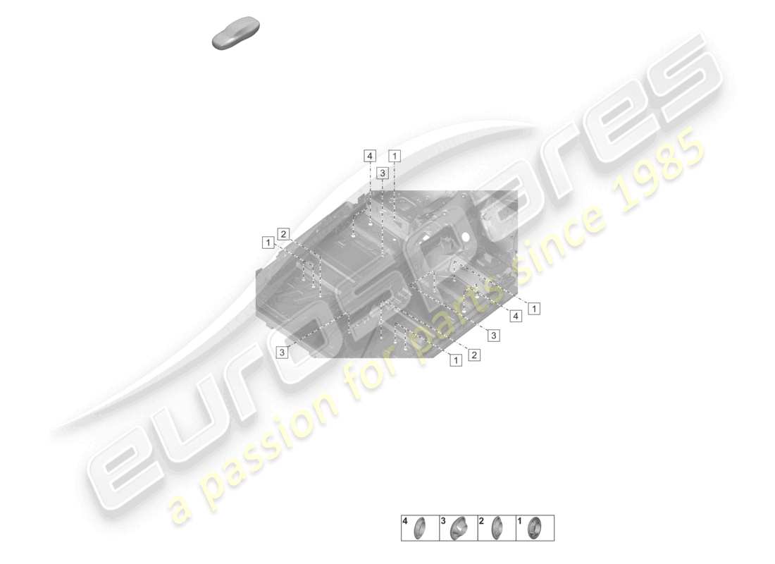 porsche 2020 (992-1 turbo / s) tappi per la carrozzeria interna carrozzeria carrozzeria sottoscocca schema delle parti