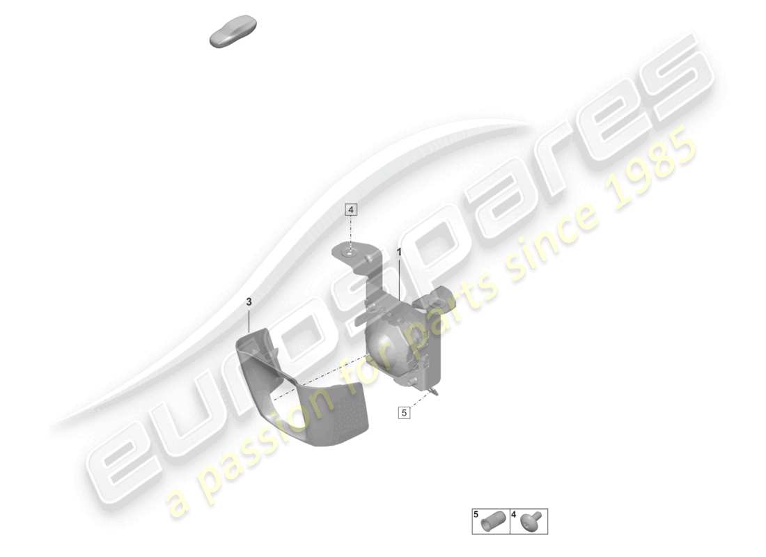 porsche 2021 (992-1) sensore radar del sistema di assistenza alla guida sistema di controllo della velocità di crociera per veicoli con assistenza al cambio di corsia schema dei componenti