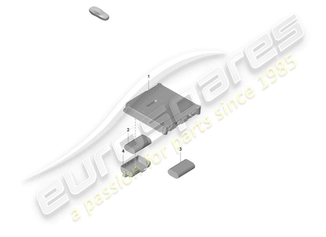 porsche 2022 (992-1 gt3/rs/st) unità di controllo per modulo di chiamata di emergenza e unità di comunicazione schema delle parti