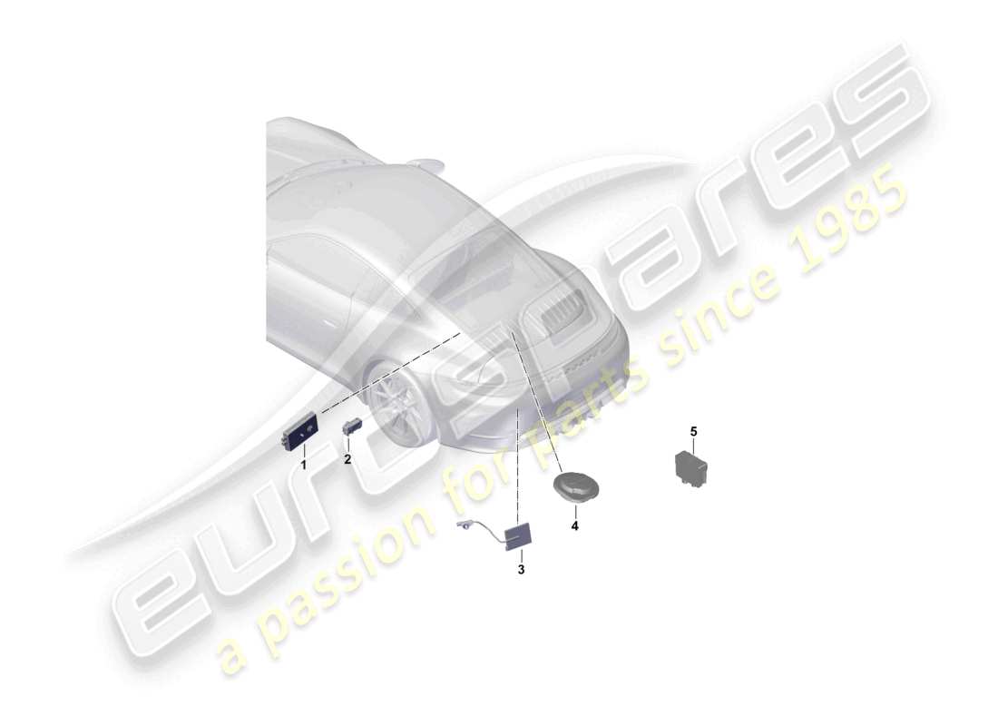 porsche 2024 (992-2) diagramma della parte posteriore aerea