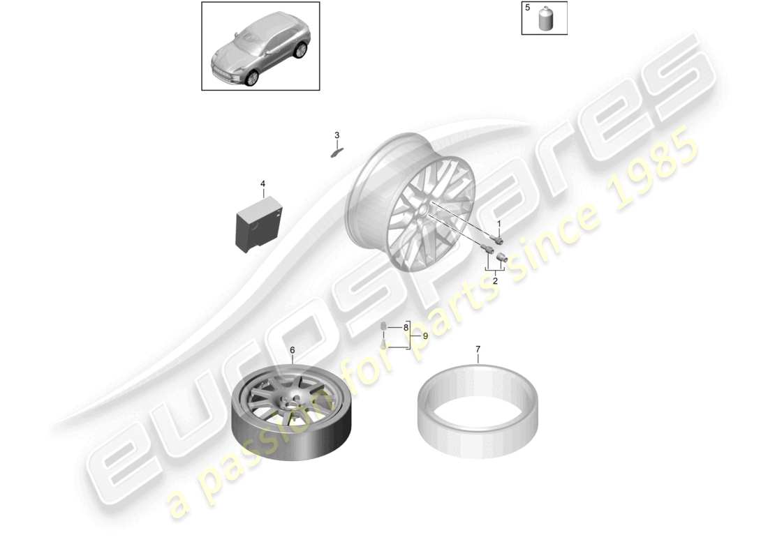 porsche 2026 (macan) parti singole diagramma delle parti