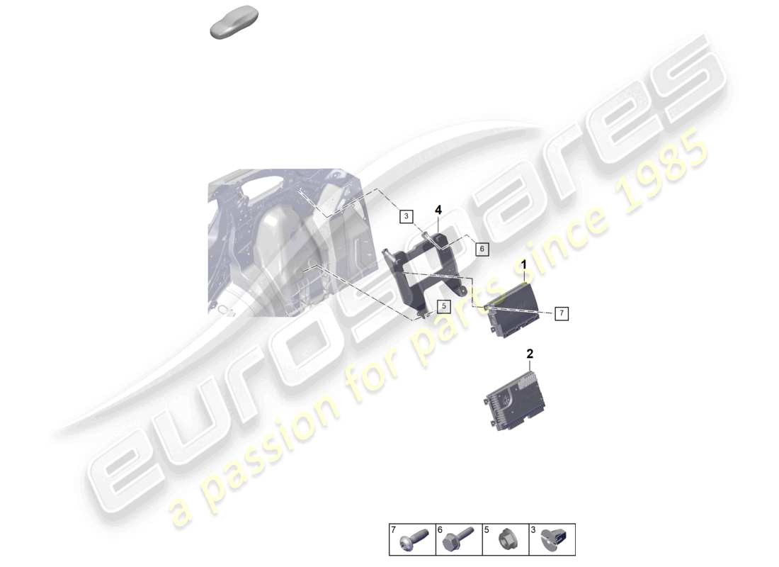 porsche 2023 (cayenne e3 pa) amplificatori diagramma delle parti