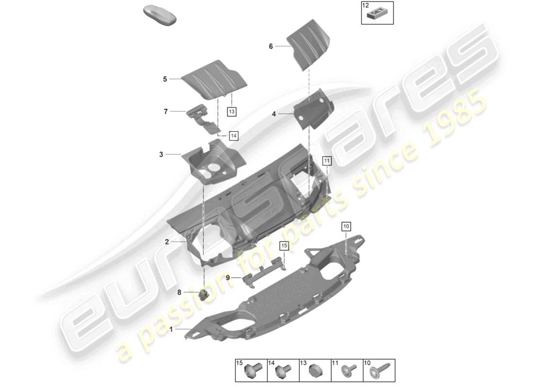 porsche 2026 (992-2 gt3/rs/st) portellone posteriore/cofano del bagagliaio diagramma delle parti