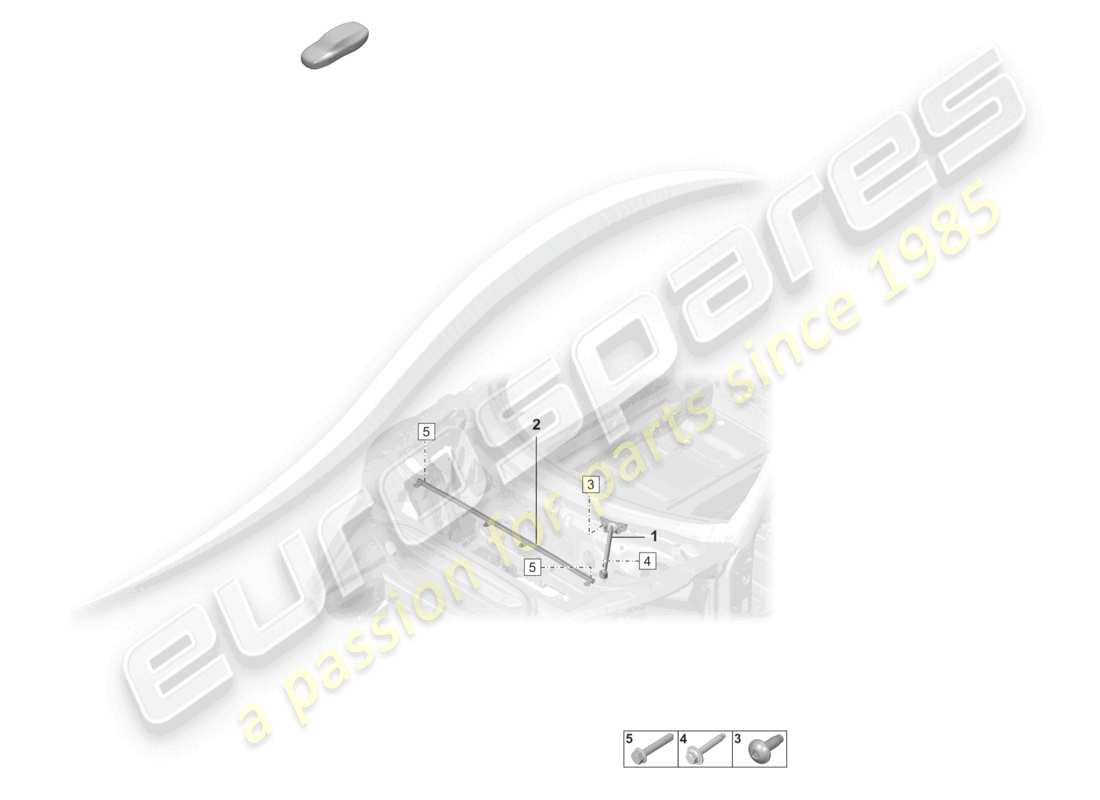 porsche 2024 (992-2 gt3/rs/st) puntone a cupola parte anteriore diagramma delle parti