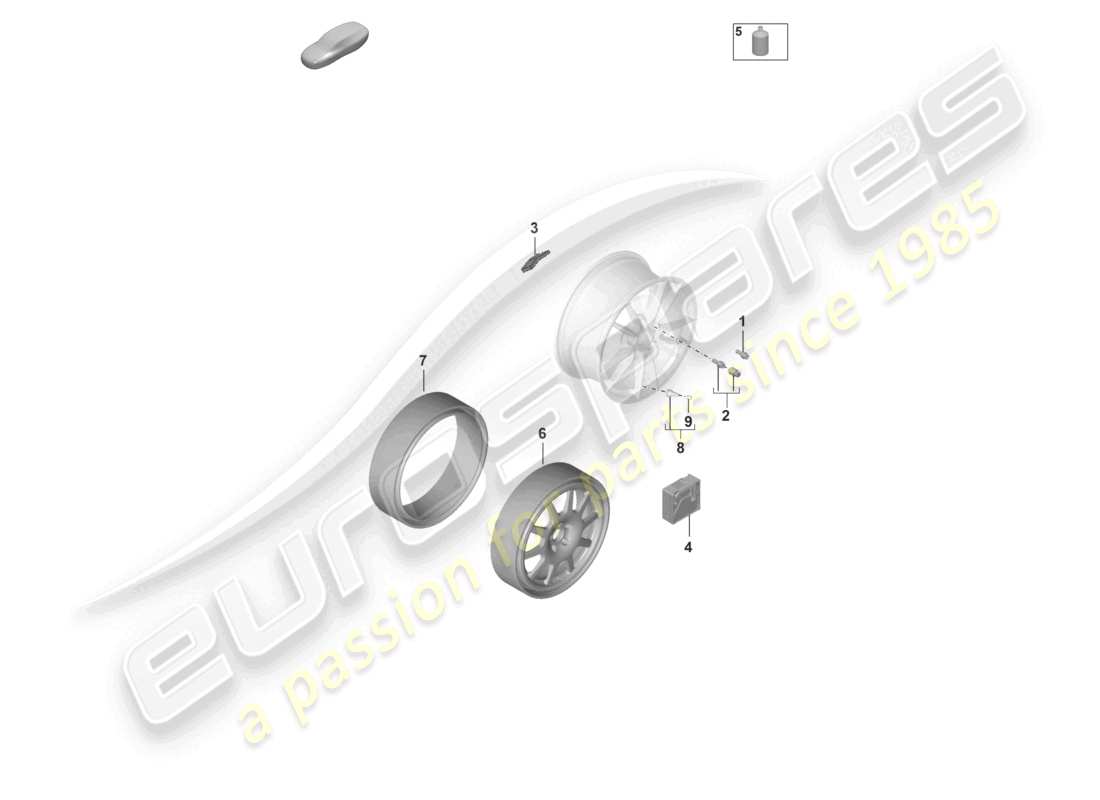 porsche 2022 (992-1 turbo / s) parti singole diagramma delle parti