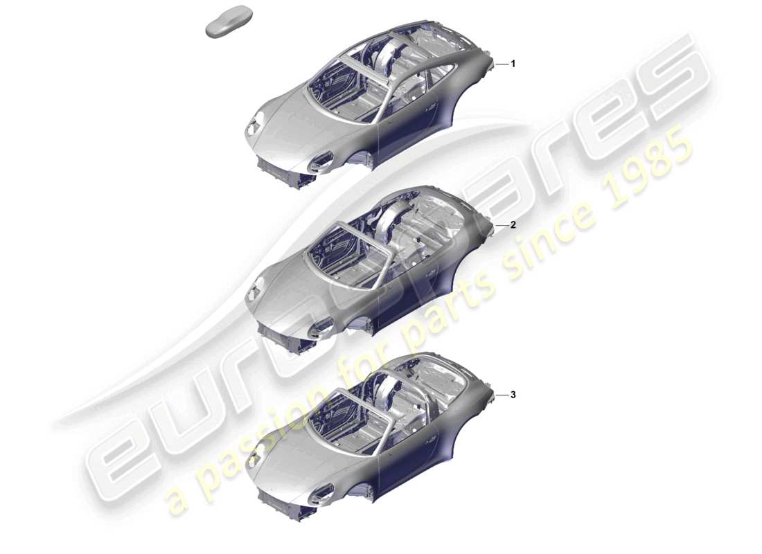 porsche 2024 (992-2) schema delle parti della carrozzeria