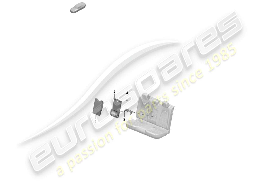 porsche 2025 (macan-e) bracciolo centrale sedile posteriore diagramma delle parti