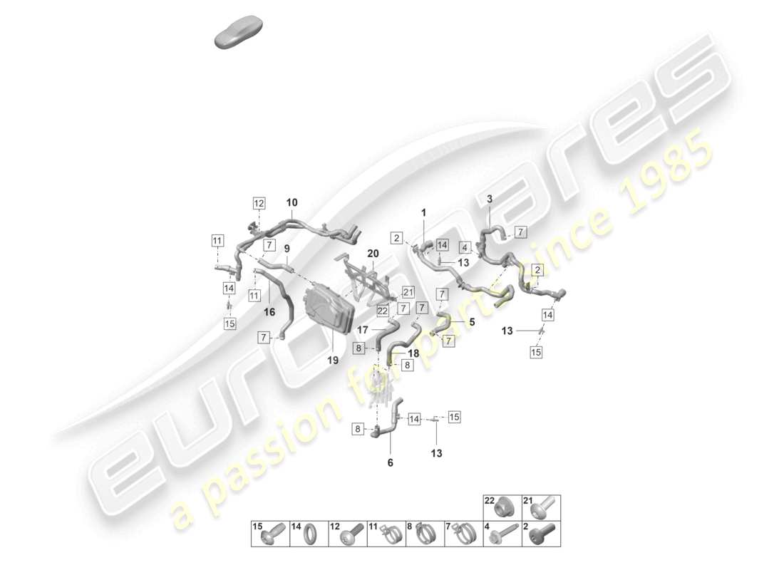 porsche 2020 (taycan 9j1-1) tubo refrigerante tubo riscaldamento riscaldatore d - mj 2021>> diagramma parte