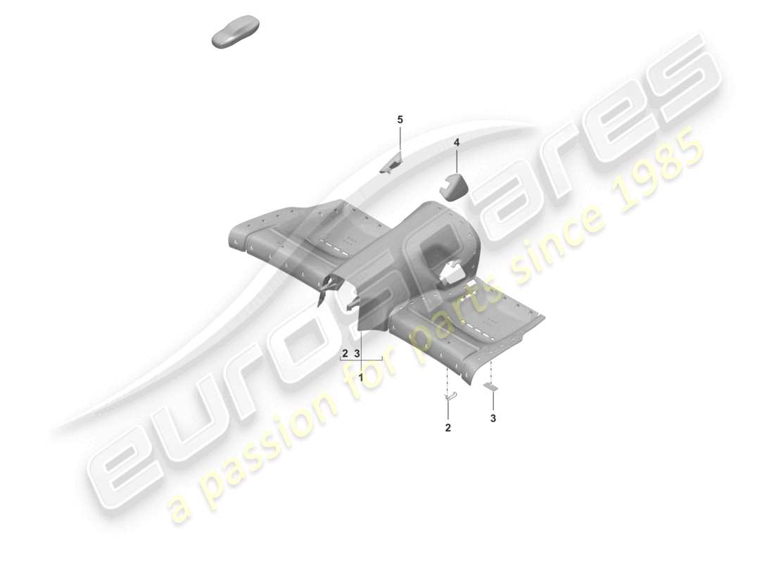 porsche 2025 (992-2 gt3) schema delle parti telaio del sedile