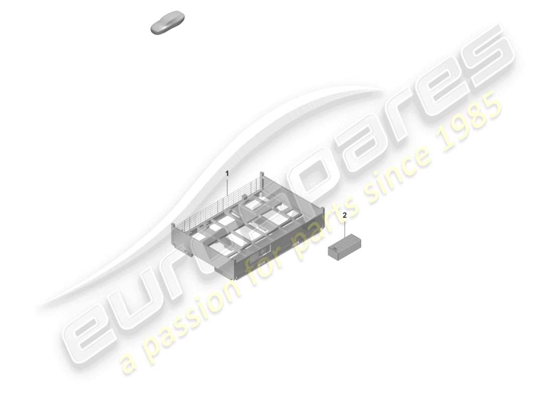 porsche 2020 (taycan 9j1-1) contenitore per il trasporto batteria ad alta tensione diagramma delle parti