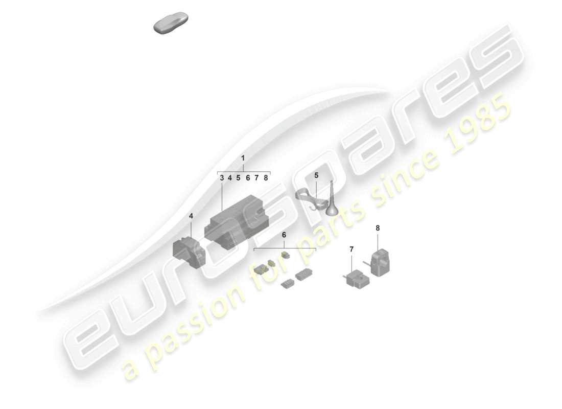 porsche 2020 (taycan 9j1-1) diagramma delle parti del gestore dell'energia pagina iniziale (hem) della stazione di ricarica