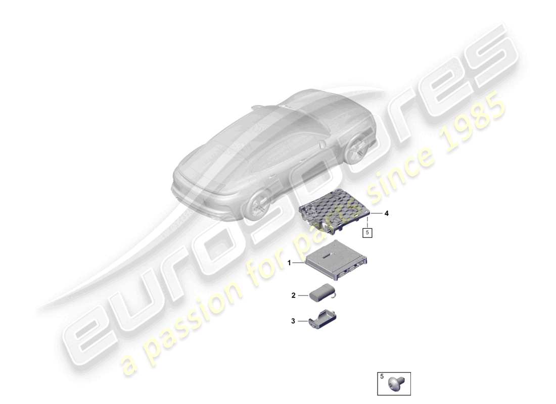 porsche 2025 (panamera 976) per modelli con telefono e chiamata di emergenza schema delle parti
