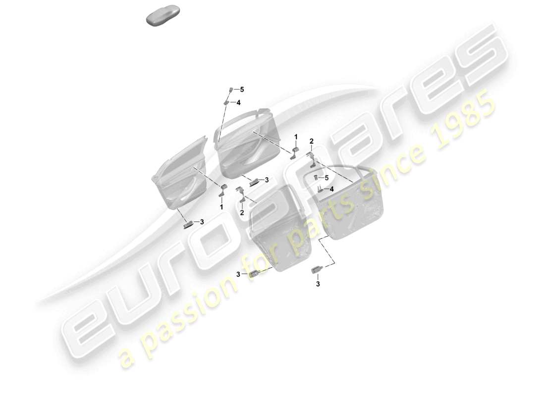 porsche 2025 (panamera 976) schema delle parti delle porte luminose interne