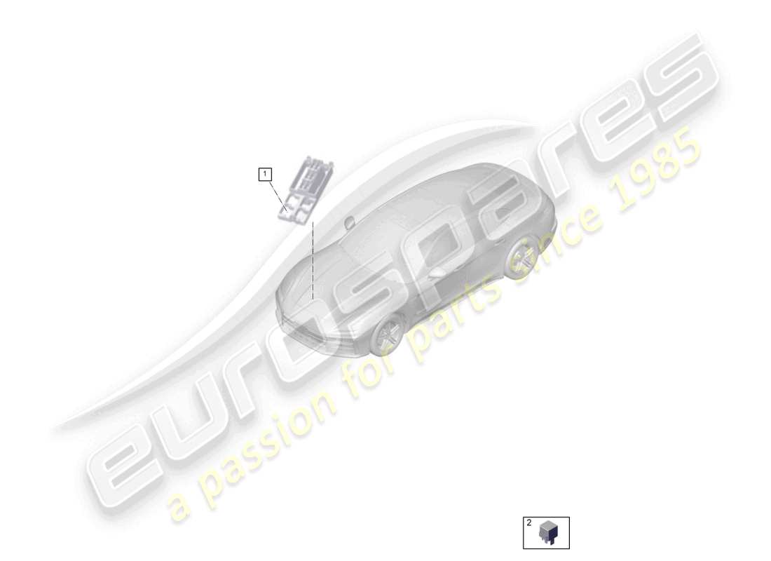 porsche 2025 (panamera 976) scatola relè vano motore destro diagramma delle parti