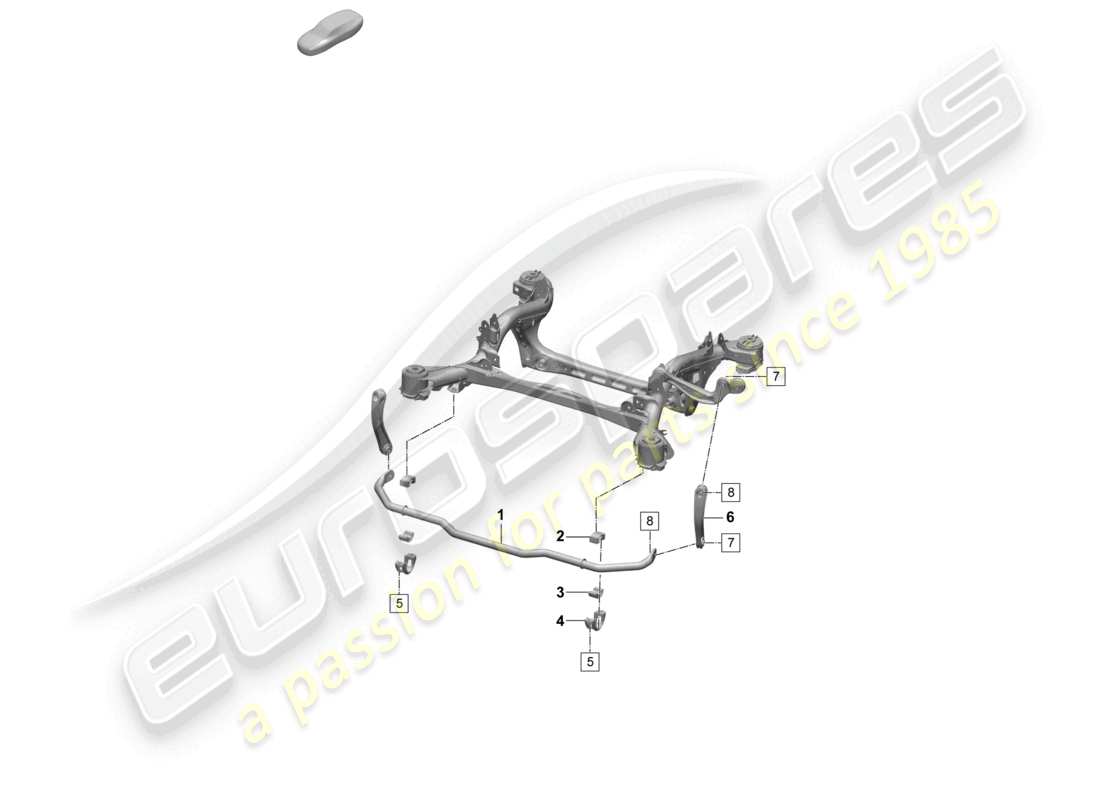 porsche 2025 (macan-e) barra antirollio assale posteriore diagramma delle parti