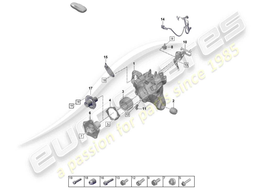 porsche 2026 (panamera 976) supporto ruota mozzo ruota diagramma delle parti