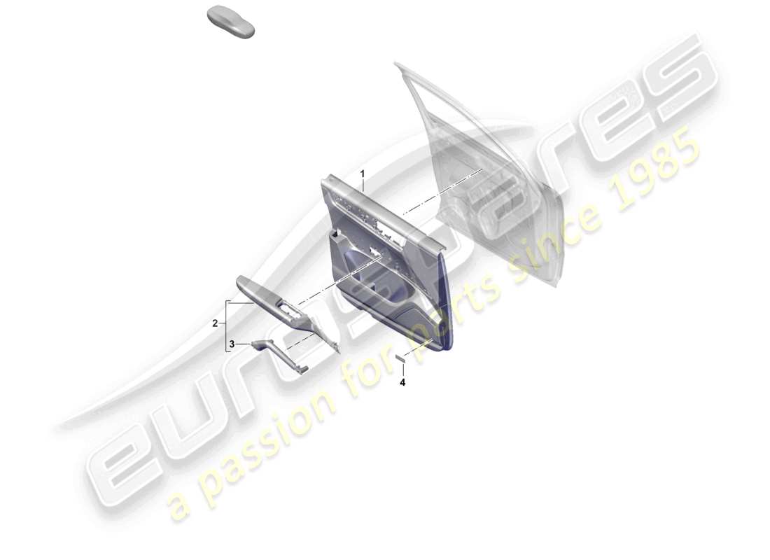 porsche 2025 (cayenne e3 pa) pannelli di rivestimento delle porte porte anteriori per veicoli con finiture in pelle schema delle parti