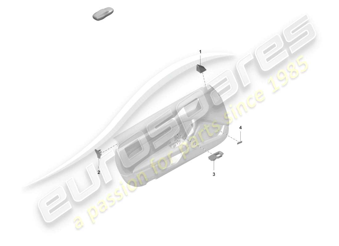 porsche 2022 (992-1 gt3/rs/st) pannello porta accessori diagramma delle parti