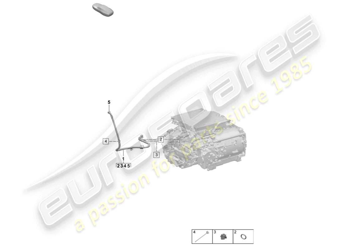 porsche 2025 (macan-e) linea di sfiato macan 4 schema dei componenti del cambio macan
