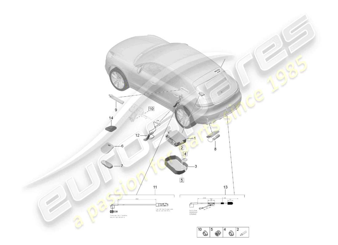 porsche 2026 (macan) singole parti vts tracciamento veicolo driver card diagramma delle parti