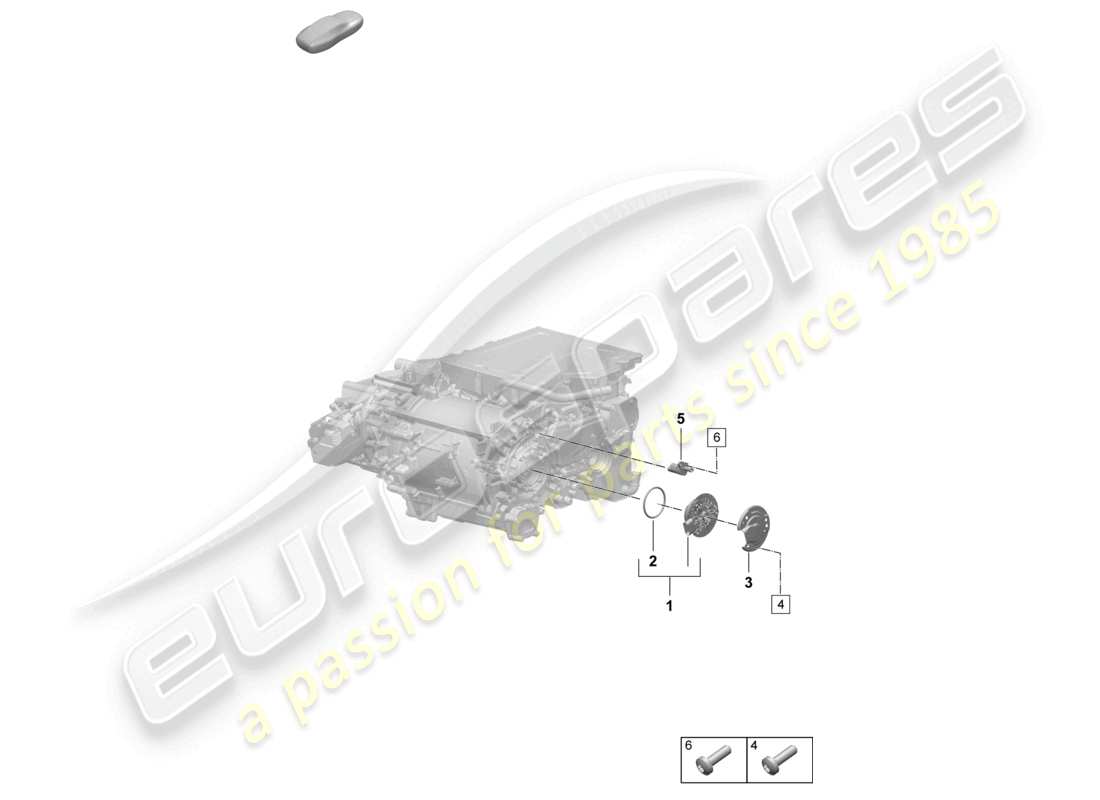 porsche 2025 (macan-e) motore di trazione per azionamento elettrico asse posteriore sensori diagramma delle parti