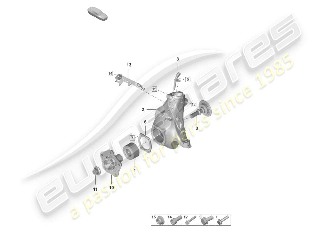 porsche 2023 (992-1) supporto ruota mozzo ruota diagramma delle parti