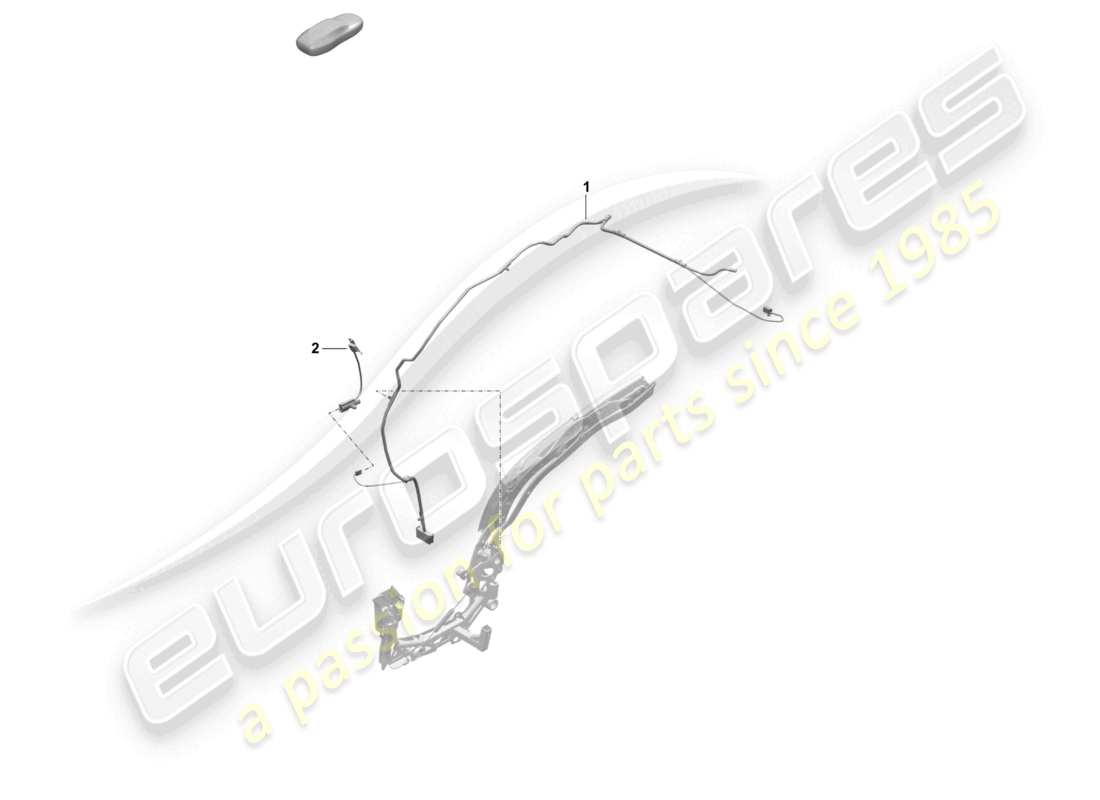 porsche 2022 (718 boxster spyder) schema elettrico del set di cavi della capote