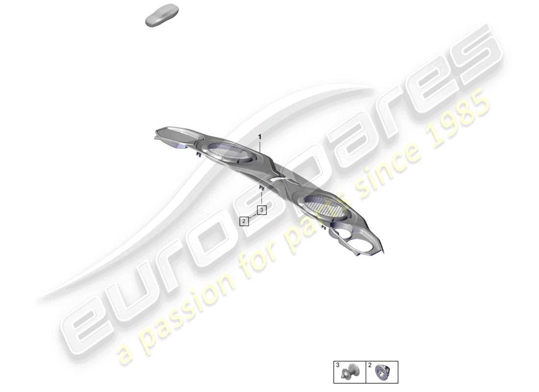 porsche 2023 (992-1 gt3/rs/st) copertura motore diagramma delle parti