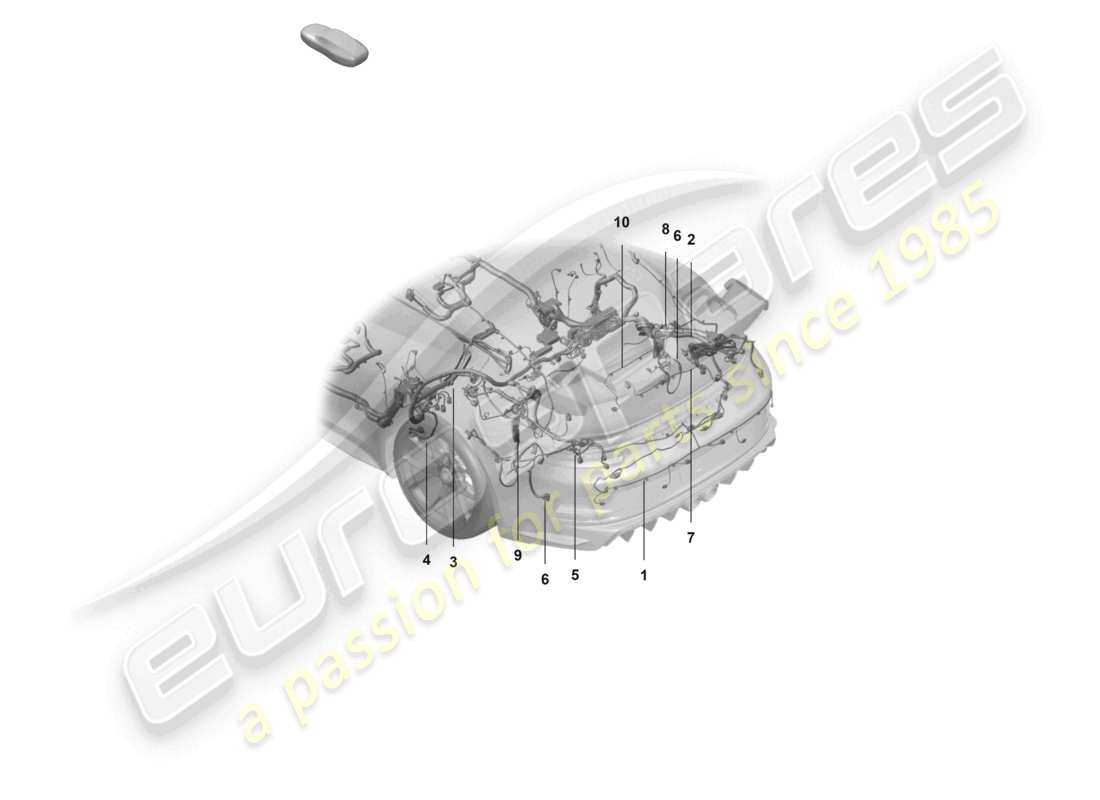 porsche 2022 (992-1 gt3/rs/st) set di cavi sistema frenante antibloccaggio posteriore - abs - display usura pastiglie freno asse posteriore diagramma parti