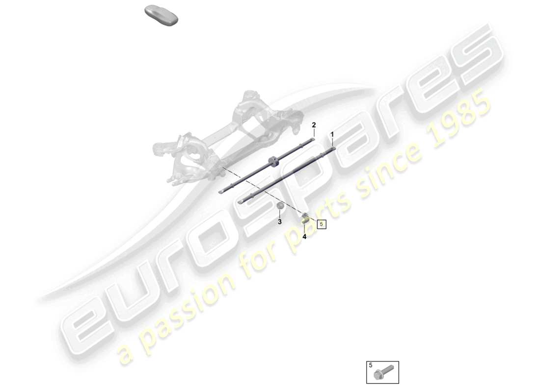 porsche 2023 (taycan 9j1-1) barra antirollio diagramma delle parti