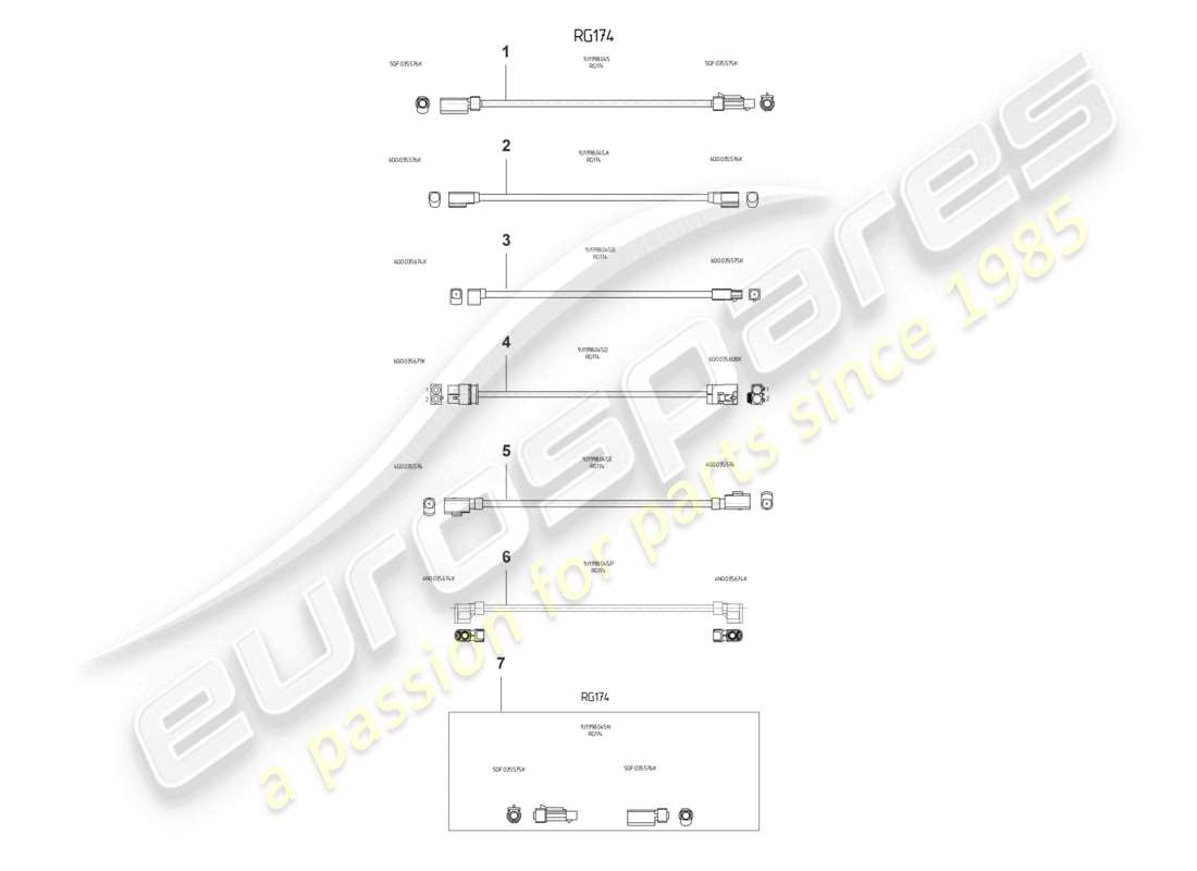 porsche 2023 (taycan 9j1-1) kit di riparazione per cavi aerei diagramma delle parti