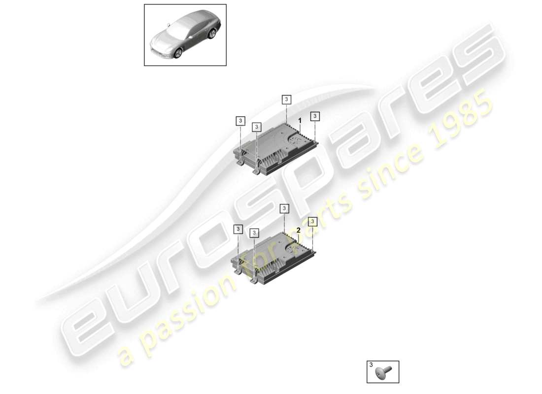 porsche 2021 (panamera 971-1) amplificatori diagramma delle parti
