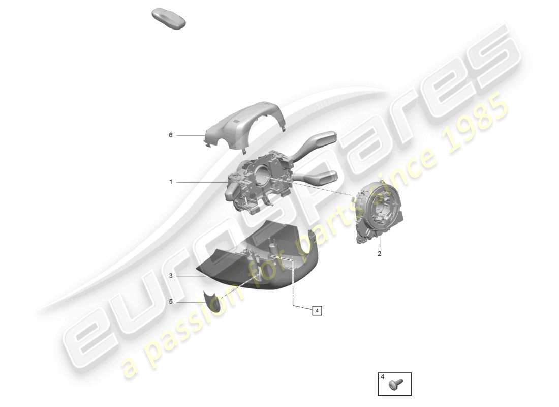 porsche 2021 (718 cayman gt4) interruttore piantone dello sterzo schema delle parti