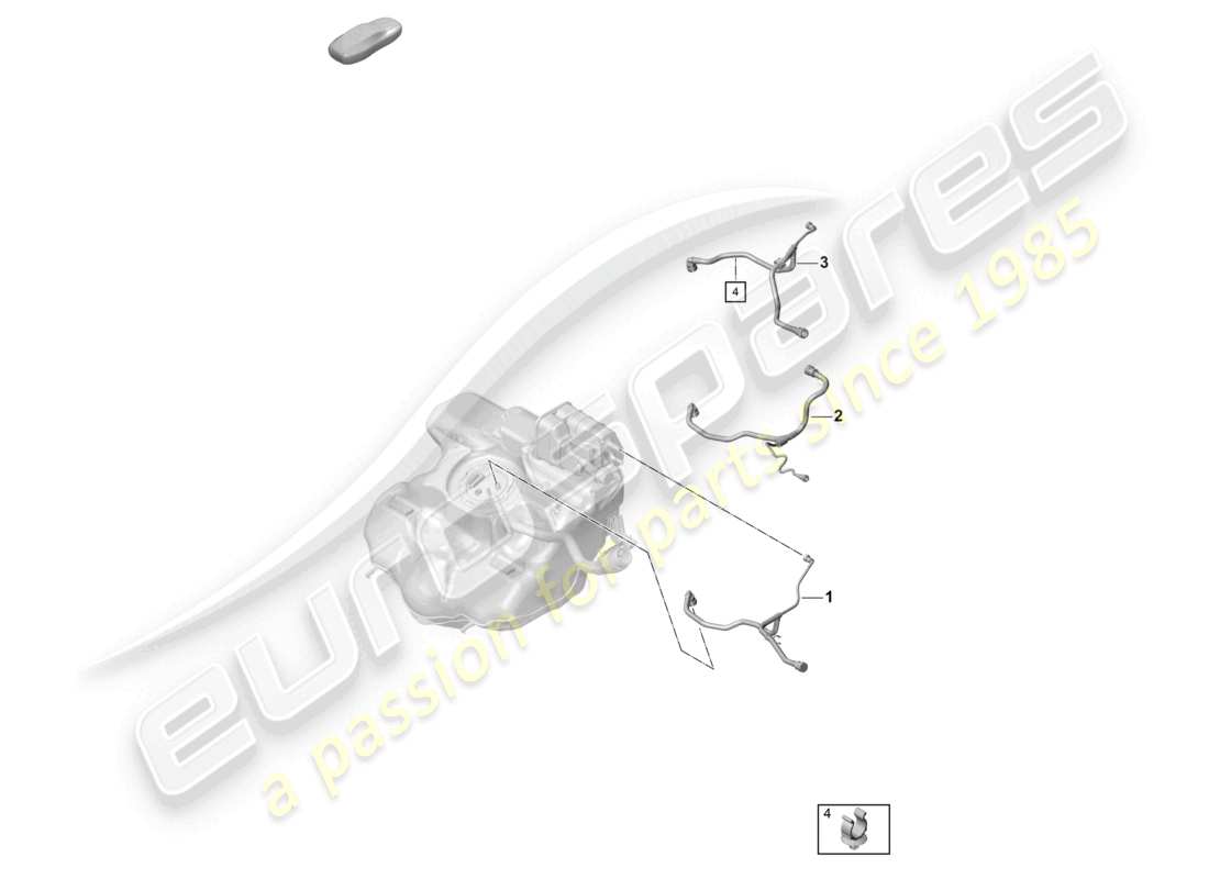 porsche 2021 (718 cayman gt4) linea di sfiato sfiato del serbatoio diagramma delle parti