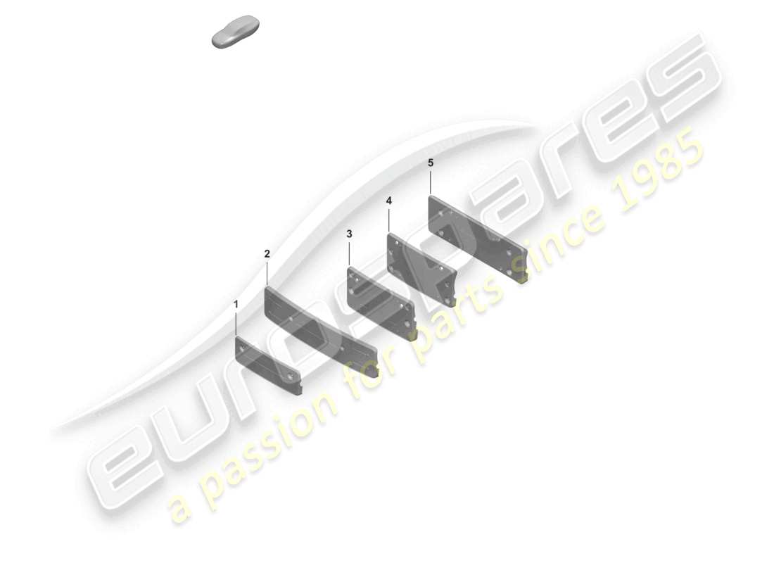 porsche 2022 (992-1 turbo / s) portatarga schema delle parti