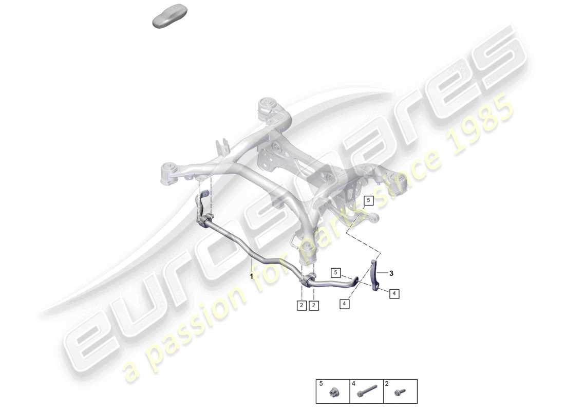 porsche 2023 (cayenne e3 pa) barra antirollio assale posteriore diagramma delle parti