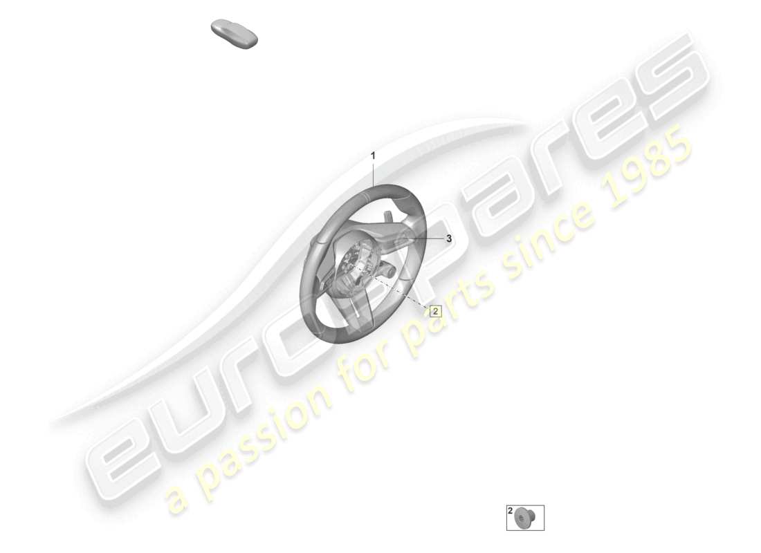 porsche 2022 (992-1 gt3/rs/st) volante multifunzione pelle - pdk - schema ricambi