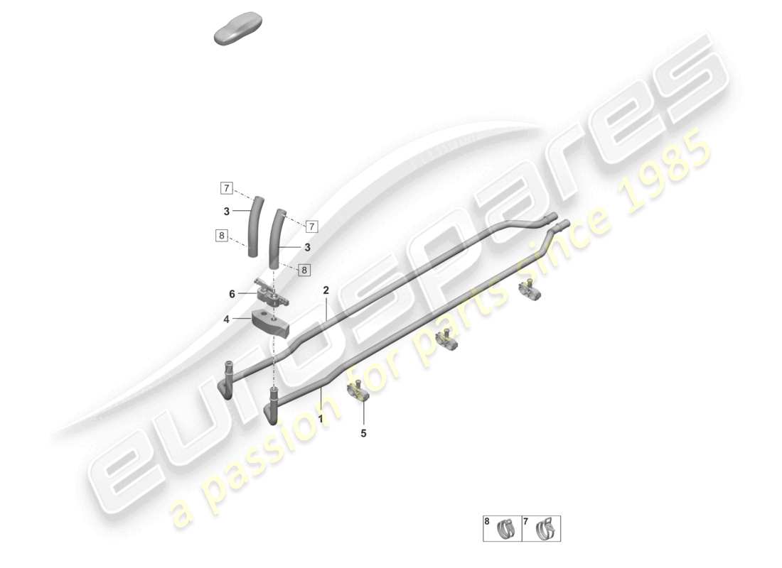 porsche 2023 (992-1 gt3/rs/st) stufa diagramma delle parti