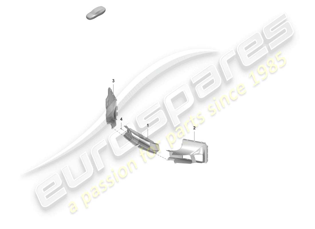 porsche 2024 (992-2 gt3/rs/st) paraurti guida aria diagramma delle parti