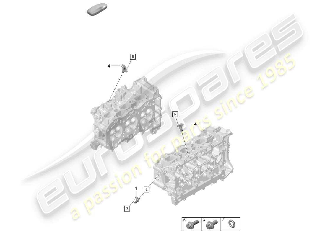 porsche 2021 (718 cayman gt4) testata del cilindro parti singole tappo di tenuta sensori diagramma delle parti