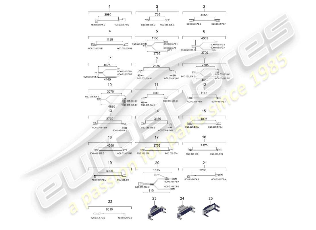 porsche 2021 (macan) linea di collegamento a filo singolo antenna amplificatore antenna diagramma delle parti