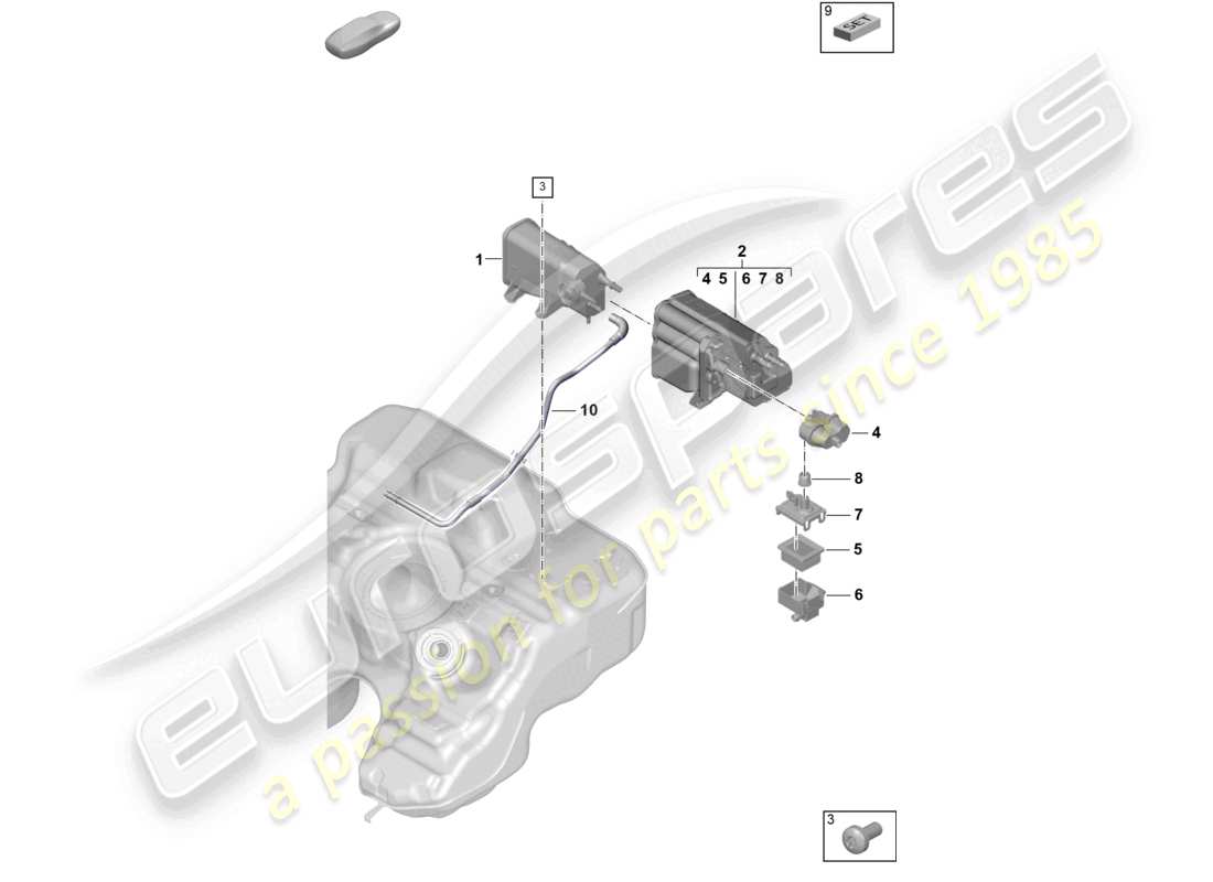 diagramma della parte contenente il codice parte 9p1201370