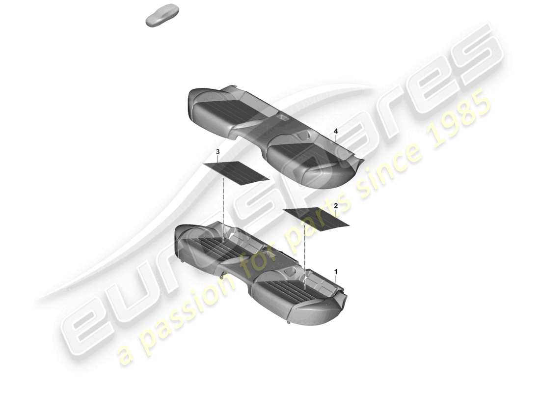 porsche 2026 (panamera 976) parte in schiuma cuscino del sedile posteriore coprisedile schema delle parti