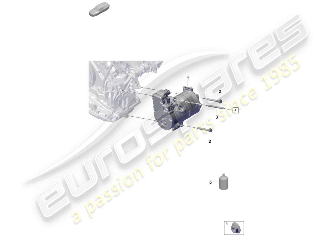porsche 2026 (cayenne e3 pa) compressore elettrico a/c diagramma delle parti