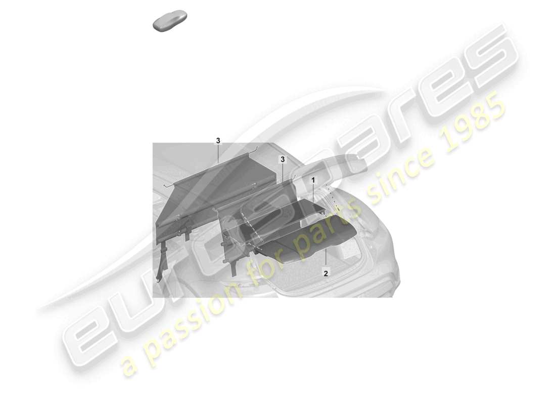 porsche 2022 (taycan 9j1-1) vassoio ripiano diagramma delle parti