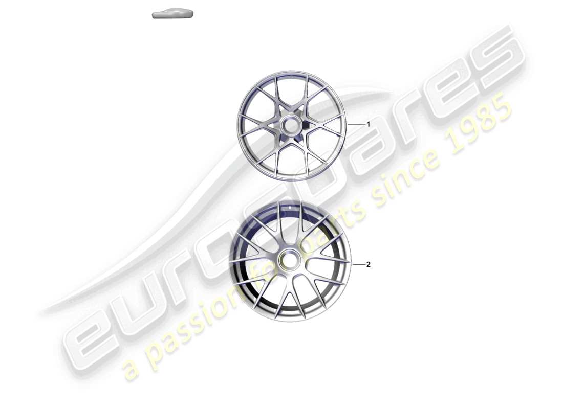 porsche 2024 (718 boxster spyder) diagramma delle parti del cerchio in lega