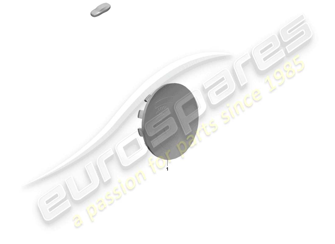 porsche 2025 (taycan 9j1-2) coprimozzo emblema monocromatico diagramma delle parti